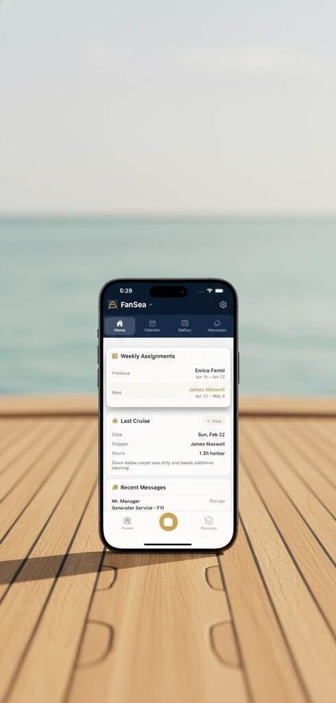Your boat's home screen